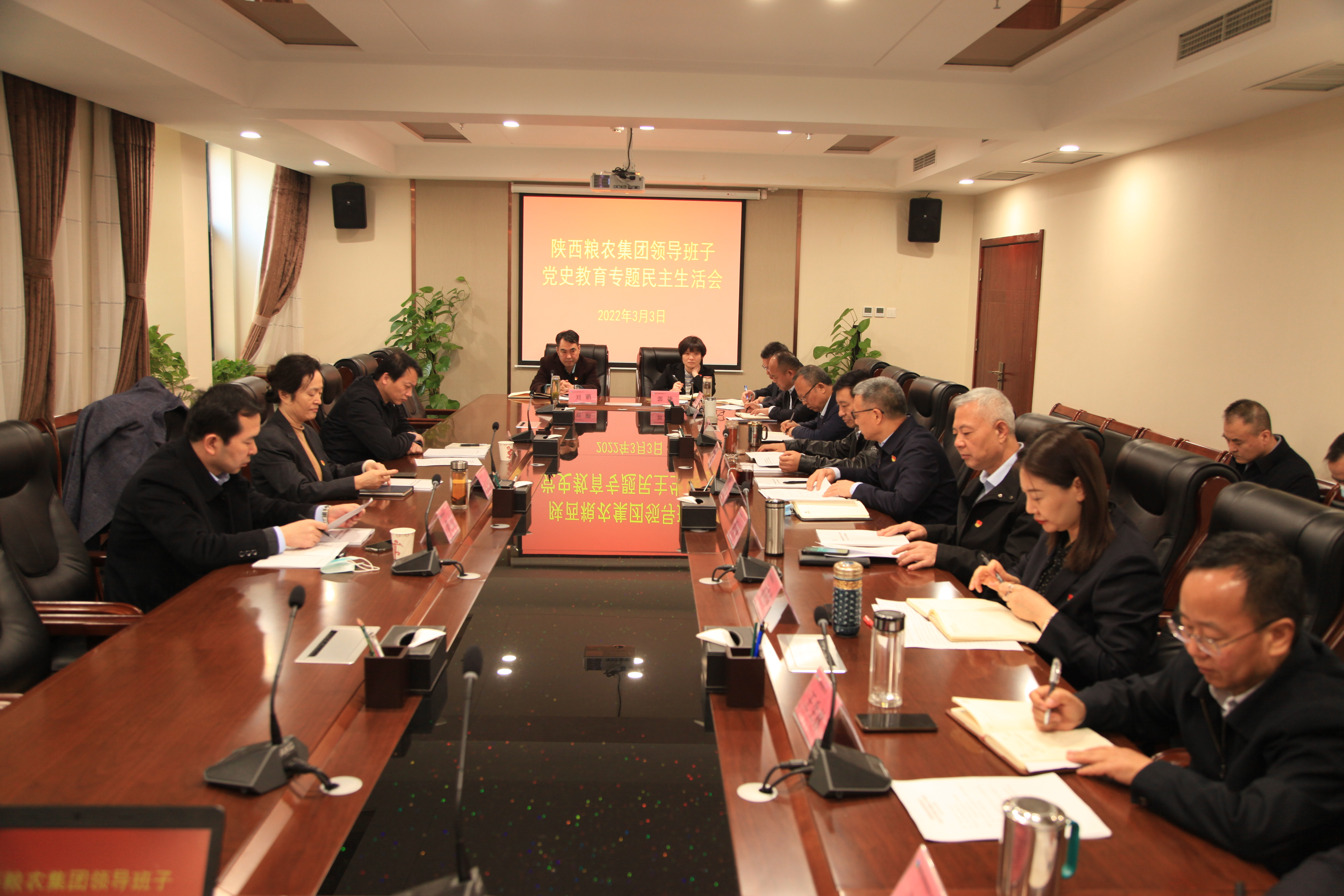陜西糧農集團召開領導班子黨史學習教育專題民主生活會